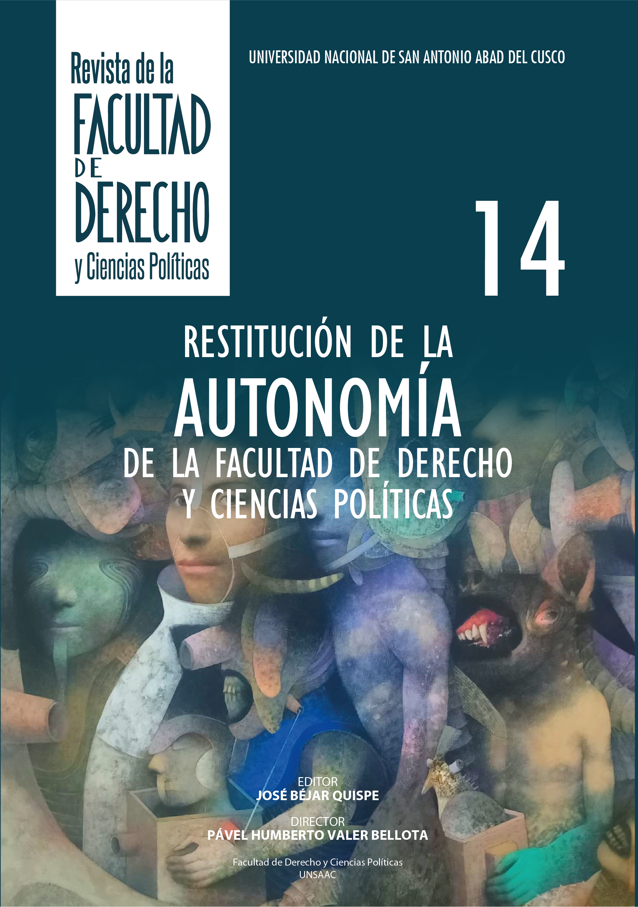 Foto de portada RFDCP Nro. 14 "Restitución de la autonomía de la Facultad de Derecho y Cs. Ps."